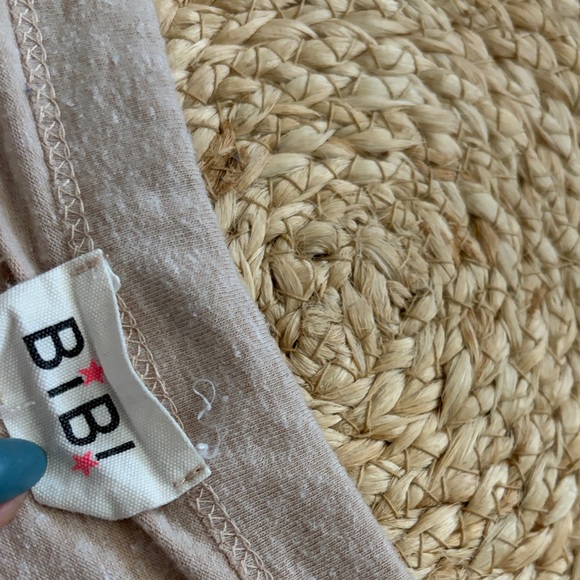 BiBi Colorblock Long Sleeve Top - Red, Blue, Beige - Picture 2 of 3